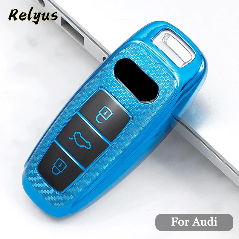 TPU Carbon Grain Car Key Case Cover for Audi A6 A7 A8 E-tron Q5 Q8 C8 D5 3 Buttons Key Shell Fob Auto Accessories
TPU Carbon Grain Car Key Case Cover for Audi A6 A7 A8 E-tron Q5 Q8 C8 D5 3 Buttons Key Shell Fob Auto Accessories