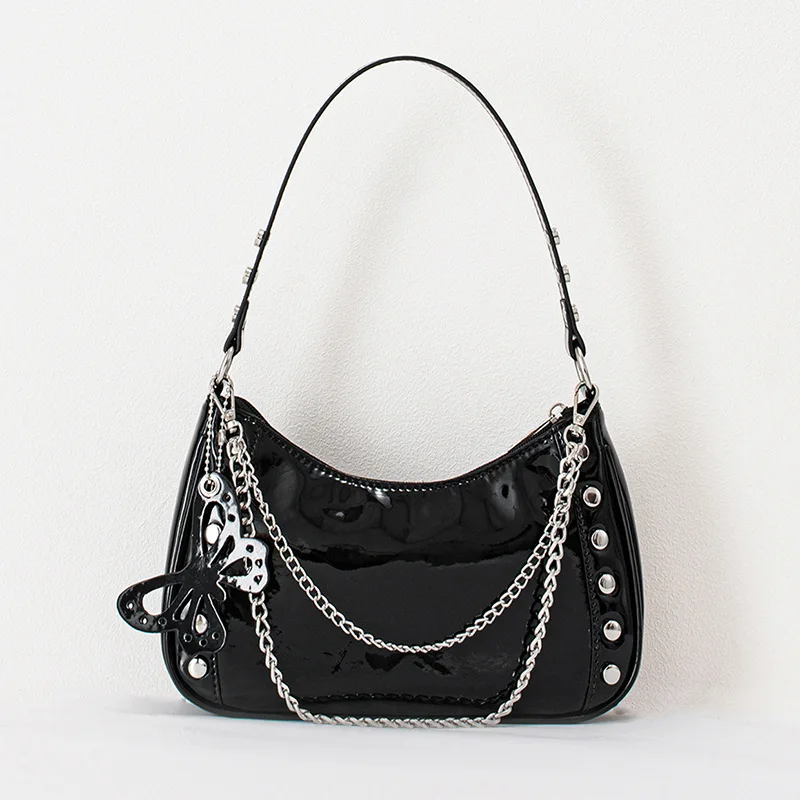 Hot Girls Retro Butterfly Shoulder Bag Patent Leather Ladies Small Messenger Bags Women's Underarm Bag
Hot Girls Retro Butterfly Shoulder Bag Patent Leather Ladies Small Messenger Bags Women's Underarm Bag