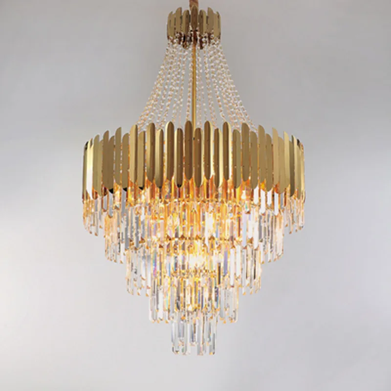 Post Modern Luxury Lustre Titanium Gold Steel Led Pendant Lights Luminaria K9 Crystal Led Hanging Lamp Lighting Fxiture Lamparas
Post Modern Luxury Lustre Titanium Gold Steel Led Pendant Lights Luminaria K9 Crystal Led Hanging Lamp Lighting Fxiture Lamparas