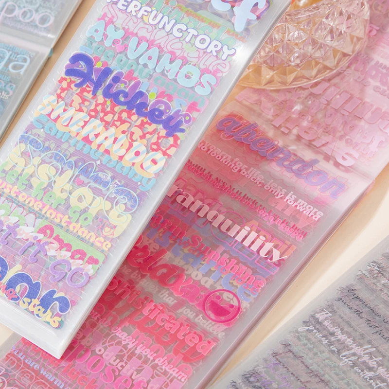 50 Sheets Creative Transparent PVC Stickers Set Cool Notes Wording Series Sticker Book 16.5*0.6cm DIY Kawaii Stickers Gift
50 Sheets Creative Transparent PVC Stickers Set Cool Notes Wording Series Sticker Book 16.5*0.6cm DIY Kawaii Stickers Gift