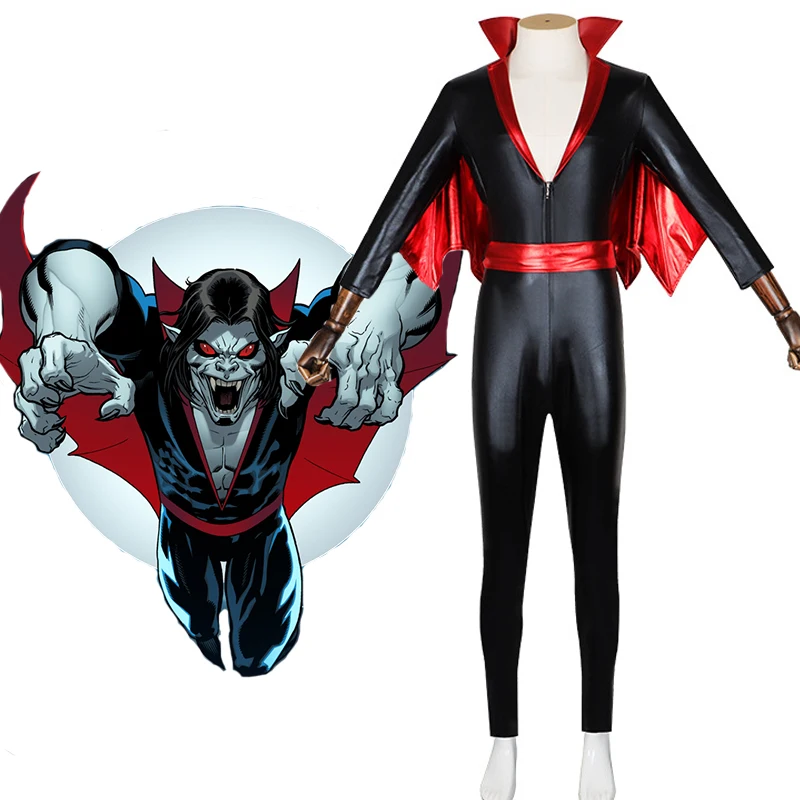 Black Bat Man Jumpsuit Costume For Men Mask Dr. Michael Morbius The Living Vampire Cosplay 
Black Bat Man Jumpsuit Costume For Men Mask Dr. Michael Morbius The Living Vampire Cosplay