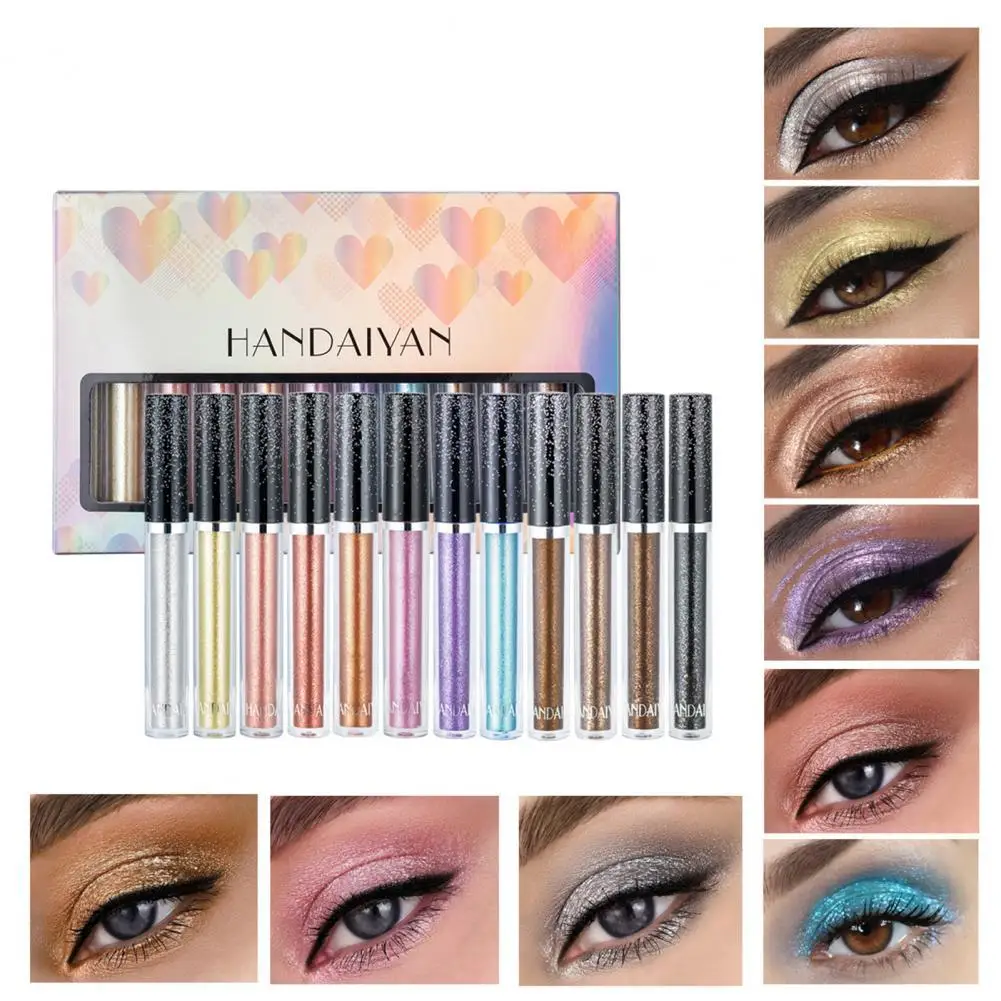 12Pcs 2.5ml Eye Shadow Sparkling Exquisite Nice-looking 12 Colors Liquid Eyeshadow Kit for Novice
12Pcs 2.5ml Eye Shadow Sparkling Exquisite Nice-looking 12 Colors Liquid Eyeshadow Kit for Novice