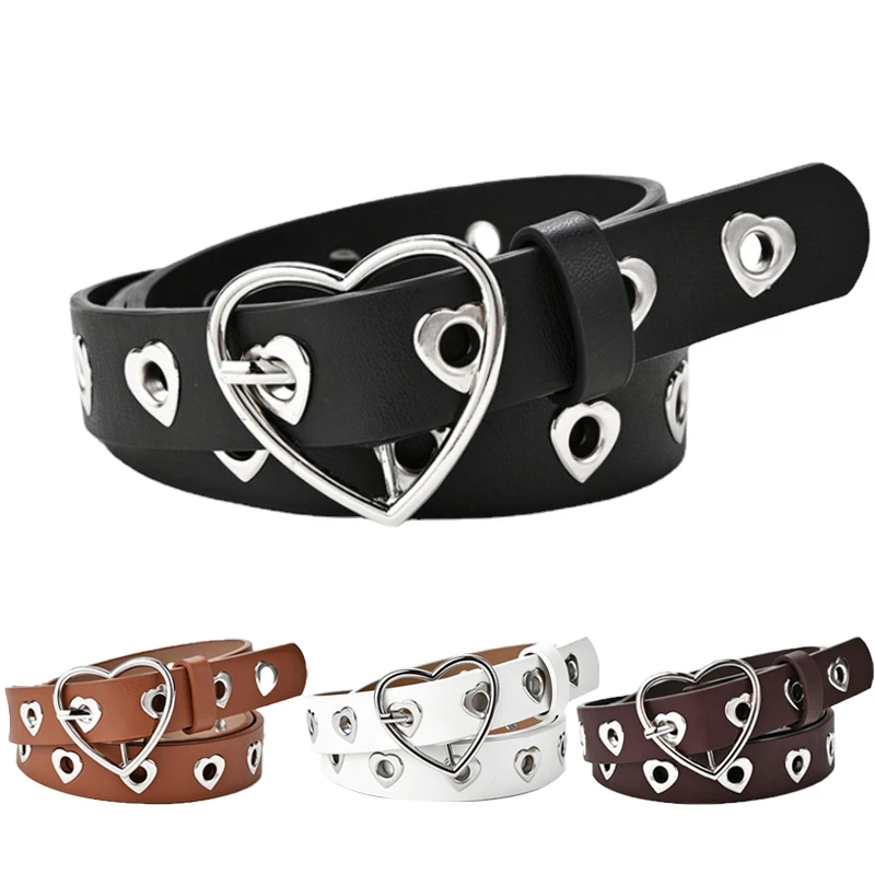 PU Leather Belt for Women New Sweet Heart-shaped Buckle Girls Belts Retro Punk Waistbelts Jeans Dress High Quality Waistband
PU Leather Belt for Women New Sweet Heart-shaped Buckle Girls Belts Retro Punk Waistbelts Jeans Dress High Quality Waistband