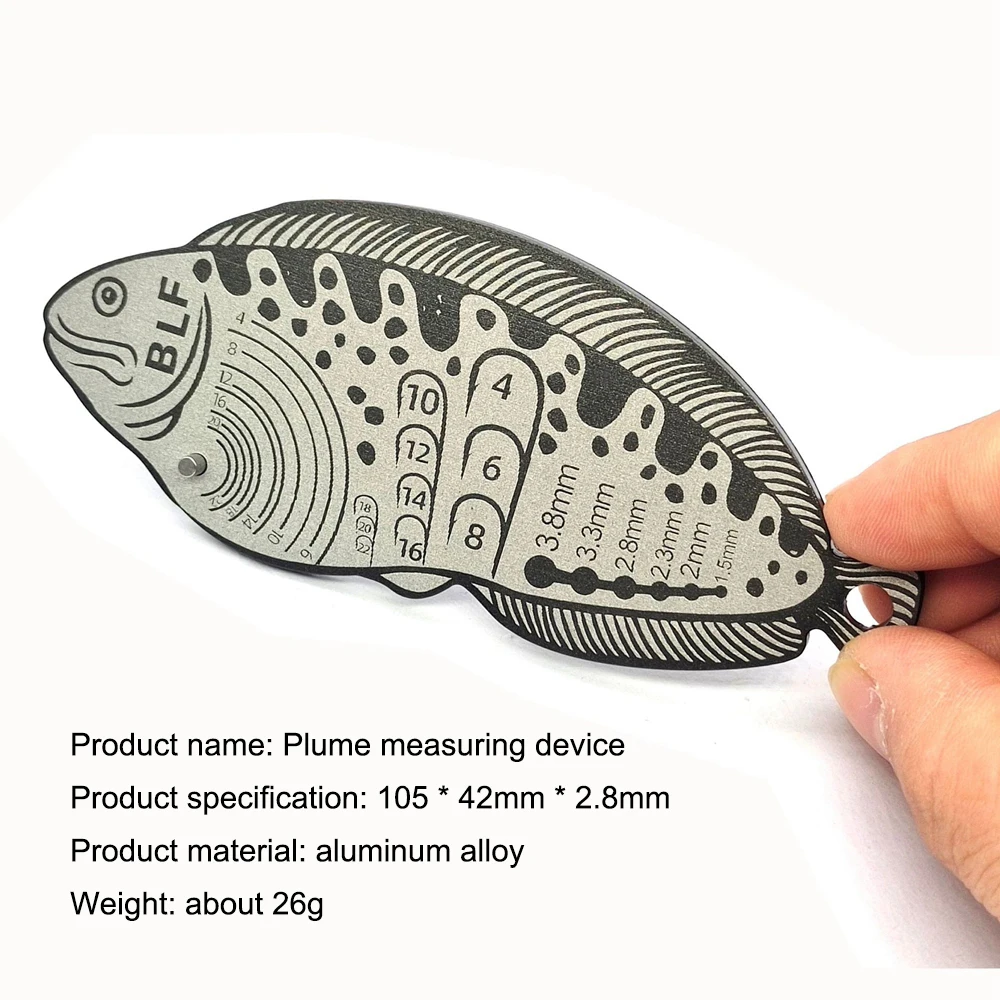 1PC Hook & Hackle Gauge For Fly Tying Size Tool Hook Feather & Bead Size Measure Tool For Vises Fishing Accessories 
1PC Hook & Hackle Gauge For Fly Tying Size Tool Hook Feather & Bead Size Measure Tool For Vises Fishing Accessories