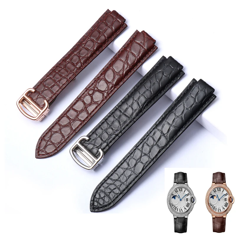 Genuine Leather watchband For Cartier blue balloon American crocodile dermis watchstrap men women Watchband convex strap fitting
Genuine Leather watchband For Cartier blue balloon American crocodile dermis watchstrap men women Watchband convex strap fitting