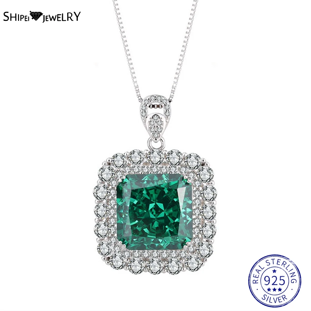 Shipei Luxury 100% 925 Sterling Silver Crushed Ice Cut 14*14MM Created Moissanite Emerald Gemstone Pendant Necklace Fine Jewelry
Shipei Luxury 100% 925 Sterling Silver Crushed Ice Cut 14*14MM Created Moissanite Emerald Gemstone Pendant Necklace Fine Jewelry