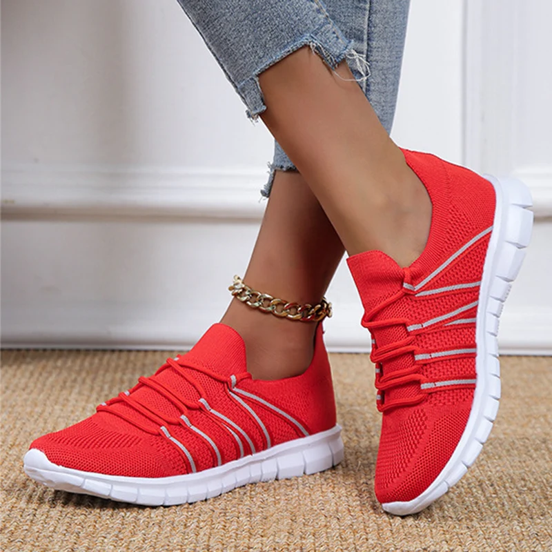 Sneakers Women Spring Mesh Knit Casual Single Shoe Breathable Lace-Up Tennis Shoes Light Cozy Vulcanized Sports Shoes Zapatillas
Sneakers Women Spring Mesh Knit Casual Single Shoe Breathable Lace-Up Tennis Shoes Light Cozy Vulcanized Sports Shoes Zapatillas