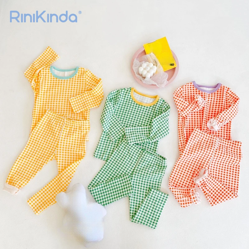 Baby Sleepwear Sets for Girls Boys Spring Summer Infant Long Sleeve Plaid Newborn Suits Kids Baby Children Clothing
Baby Sleepwear Sets for Girls Boys Spring Summer Infant Long Sleeve Plaid Newborn Suits Kids Baby Children Clothing