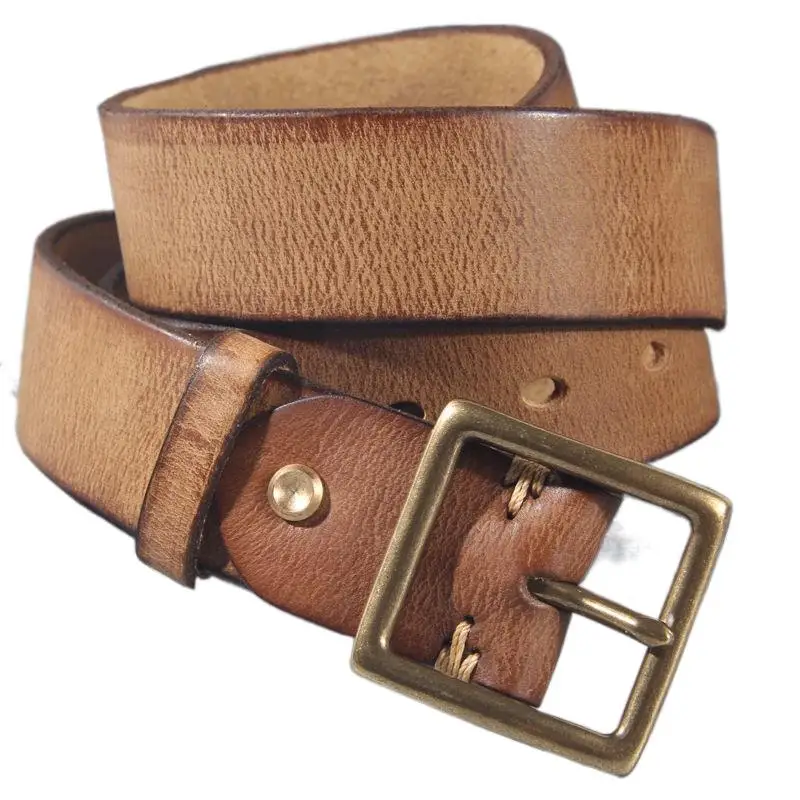 Vintage 100% cowhide high quality retro non-interlayer natural leather Copper buckle men's belt jeans casual pants belt
Vintage 100% cowhide high quality retro non-interlayer natural leather Copper buckle men's belt jeans casual pants belt