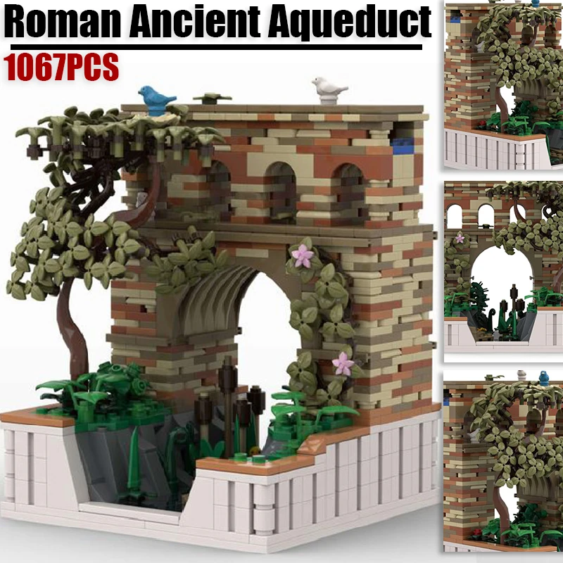 MOC Rome Ancient Aqueduct Building Block Forest Tree Ditch Canal Medieval Castle Town Scene Plant Bricks Toys Boys Gift
MOC Rome Ancient Aqueduct Building Block Forest Tree Ditch Canal Medieval Castle Town Scene Plant Bricks Toys Boys Gift