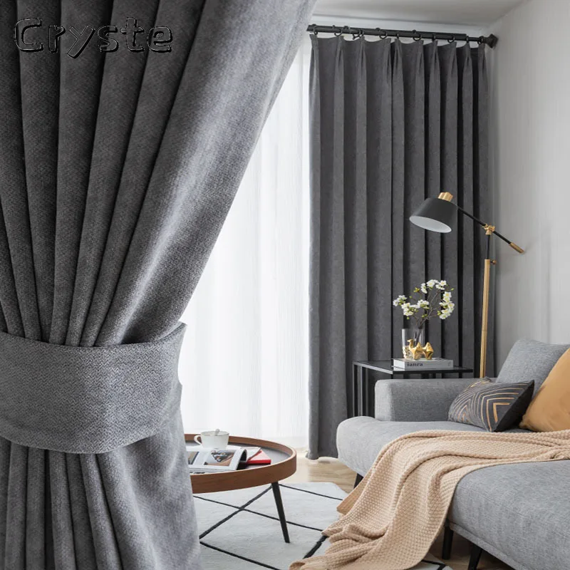 Chenille Pure Color Curtains Light Luxury Thicken Simple Nordic Modern Finished Shading Curtains for Living Dining Room Bedroom
Chenille Pure Color Curtains Light Luxury Thicken Simple Nordic Modern Finished Shading Curtains for Living Dining Room Bedroom