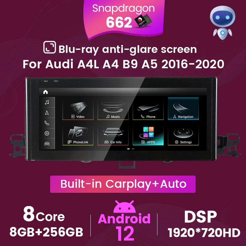 8G+256G Snapdragon 662 Android 12 автомагнитола Стерео Для Audi A4L A4 B9 A5 2016-2020 Автомобильные Интеллектуальные Системы Встроенный Carplay+AUTO
8G+256G Snapdragon 662 Android 12 автомагнитола Стерео Для Audi A4L A4 B9 A5 2016-2020 Автомобильные Интеллектуальные Системы Встроенный Carplay+AUTO