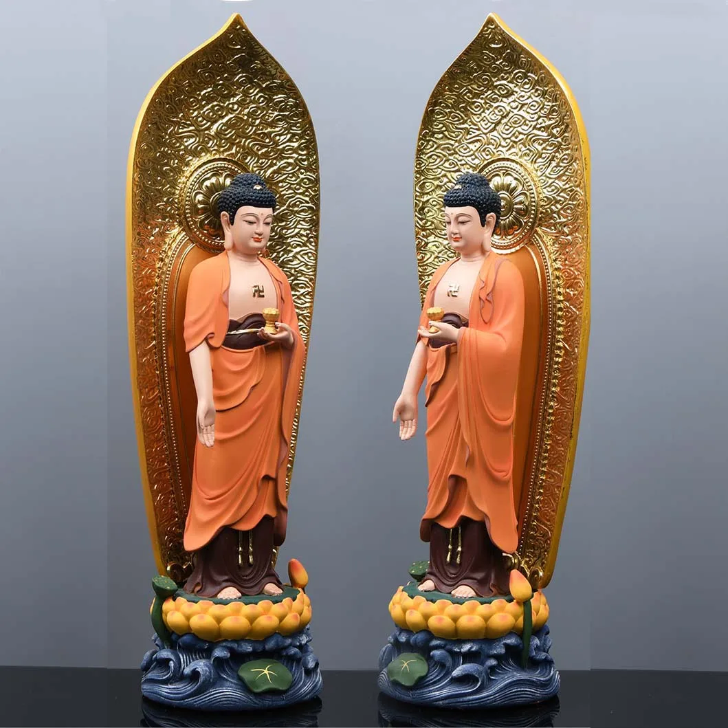 Large 52CM Buddhist believer HOME Shrine protection Buddhism Worship Standing Amitabha color Buddha statue
Large 52CM Buddhist believer HOME Shrine protection Buddhism Worship Standing Amitabha color Buddha statue
