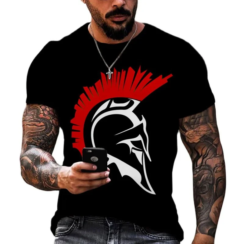 Vintage Men's T Shirt 3d Sparta Print Short Sleeve Tops Summer Street Hip Hop T-shirts For Men Oversized Tee Shirt Man Clothing
Vintage Men's T Shirt 3d Sparta Print Short Sleeve Tops Summer Street Hip Hop T-shirts For Men Oversized Tee Shirt Man Clothing