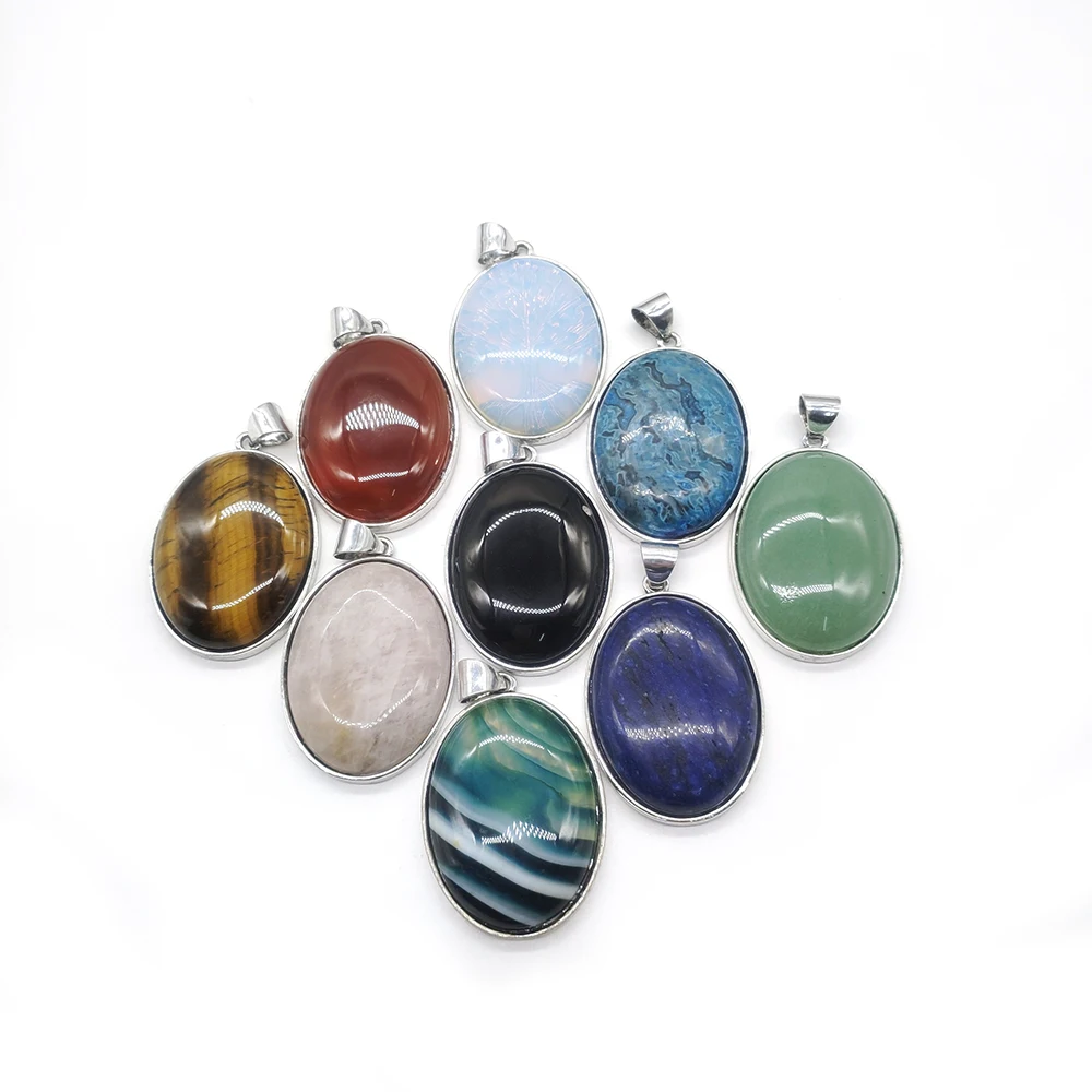 1pc Natural Stone Oval Drop Shape Pendant Natural Semiprecious Stone Vintage Ladies Necklace Multicolor Jewelry Necklace 33x47mm
1pc Natural Stone Oval Drop Shape Pendant Natural Semiprecious Stone Vintage Ladies Necklace Multicolor Jewelry Necklace 33x47mm