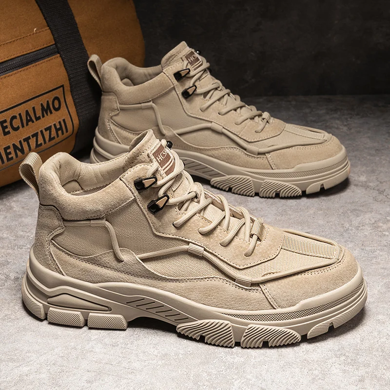 Мужские походные рабочие ботинки, нескользящая легкая водонепроницаемая обувь для тренировок на открытом воздухе, Военные боевые и тактические дышащие ботинки для пустыни 
Мужские походные рабочие ботинки, нескользящая легкая водонепроницаемая обувь для тренировок на открытом воздухе, Военные боевые и тактические дышащие ботинки для пустыни
