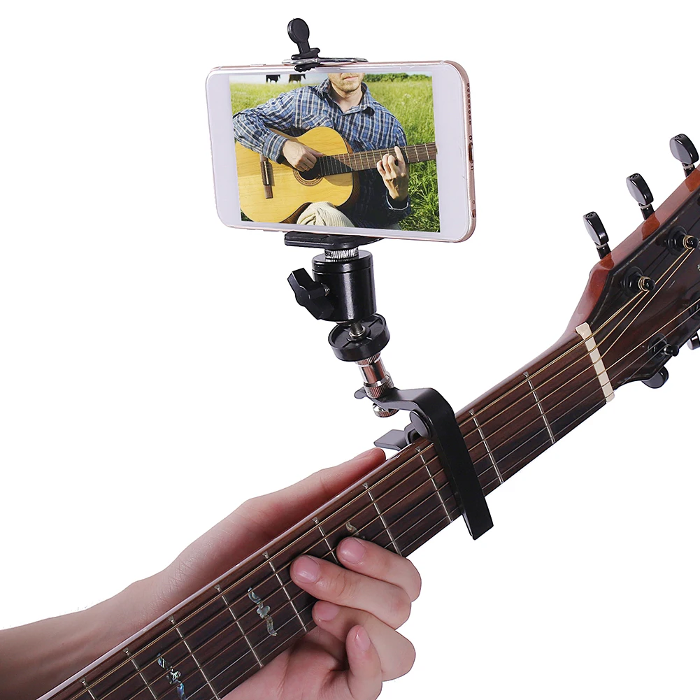 1x Multifunction Guitar Head Capo Clip Mic Stand Phone Holder Headstock Neck Clamp Live Broadcast Bracket Stand Head Clip
1x Multifunction Guitar Head Capo Clip Mic Stand Phone Holder Headstock Neck Clamp Live Broadcast Bracket Stand Head Clip