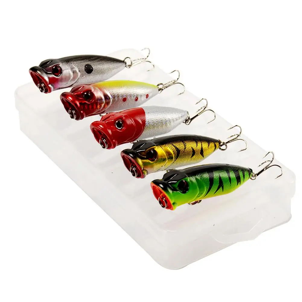 5pcs Topwater Popper Fishing Lure Set 7cm10g 3d Eyes Floating Artificial Bait Bionic Fake Bait Fishing Tackle
5pcs Topwater Popper Fishing Lure Set 7cm10g 3d Eyes Floating Artificial Bait Bionic Fake Bait Fishing Tackle