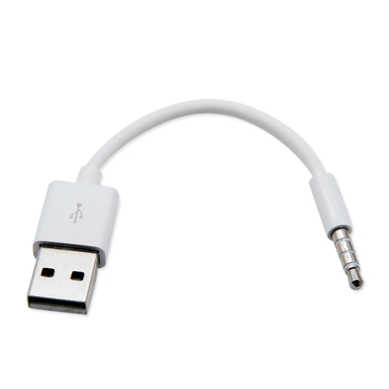 

3.5mm Jack to USB 2.0 Data Sync Charger Transfer Audio Adapter Charging Cable for iPod Shuffle 3rd 4th 5th 6th 7th MP3