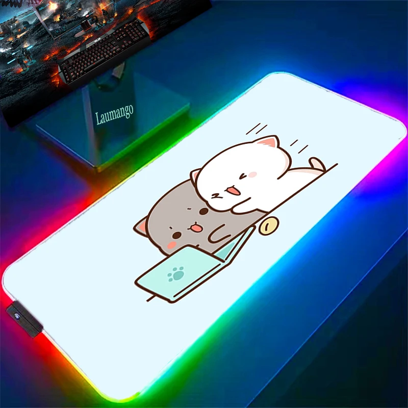 Коврик для мыши Rgb персиковый Mochi Cat аксессуары для ПК светящийся большой с проводом Настольный коврик подсветка компьютерный стол ноутбук г...
Коврик для мыши Rgb персиковый Mochi Cat аксессуары для ПК светящийся большой с проводом Настольный коврик подсветка компьютерный стол ноутбук г...