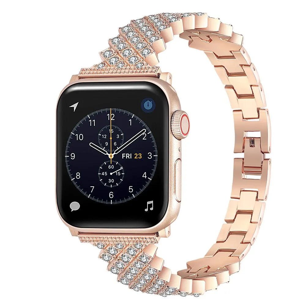 Metal Strap For Apple watch 7 8 45mm 41mm Women Luxury Diamond replacement bracelet band for iWatch 6 5 4 SE 44mm 42mm 40mm 38mm
Metal Strap For Apple watch 7 8 45mm 41mm Women Luxury Diamond replacement bracelet band for iWatch 6 5 4 SE 44mm 42mm 40mm 38mm
