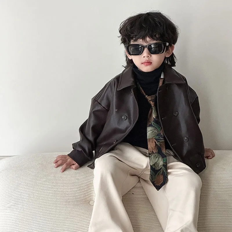 Boys Coat Autumn Fashion Retro Kids PU Leather Jacket Long Sleeve Casual Teens Outdoors Tops Warm Children Outerwear 10 12 Years
Boys Coat Autumn Fashion Retro Kids PU Leather Jacket Long Sleeve Casual Teens Outdoors Tops Warm Children Outerwear 10 12 Years