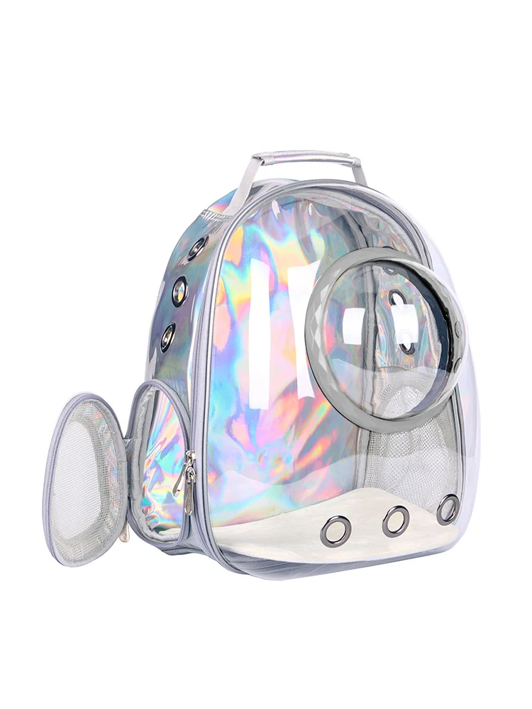 Pet Laser Transparent Cat Bag Cat Space Capsule Cat Backpack Summer Diaper Bag Dog Portable Bag Schoolbag
Pet Laser Transparent Cat Bag Cat Space Capsule Cat Backpack Summer Diaper Bag Dog Portable Bag Schoolbag