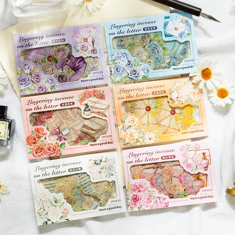 40 packs wholesale Stationery Sticker PET stickers rose flowers fresh literary style laser gold diy handbook stickers 6 types
40 packs wholesale Stationery Sticker PET stickers rose flowers fresh literary style laser gold diy handbook stickers 6 types