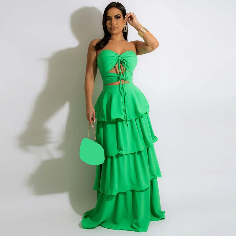 WUHE Halter Neck Cut Out Waist Cascading Ruffles Cape Style Big Swing Maxi Long Dress 2022 Sexy Party Prom Women Dresses
WUHE Halter Neck Cut Out Waist Cascading Ruffles Cape Style Big Swing Maxi Long Dress 2022 Sexy Party Prom Women Dresses