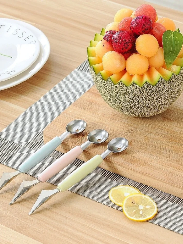 Double head stainless steel fruit scoop corrugated carving knife watermelon fruit platter scoop scoop
Double head stainless steel fruit scoop corrugated carving knife watermelon fruit platter scoop scoop