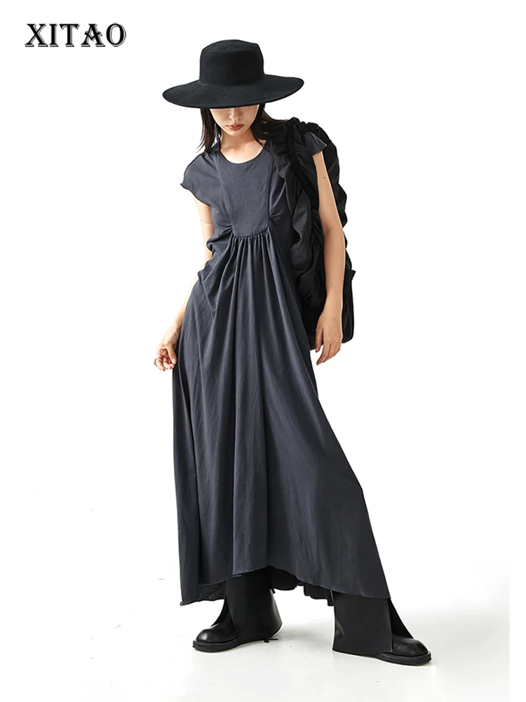 XITAO Simplicity Casual Dress Loose Fashion Irregular Folds Splicing Dress 2022 Summer New Solid Color Pullover Women ZY7059
XITAO Simplicity Casual Dress Loose Fashion Irregular Folds Splicing Dress 2022 Summer New Solid Color Pullover Women ZY7059
