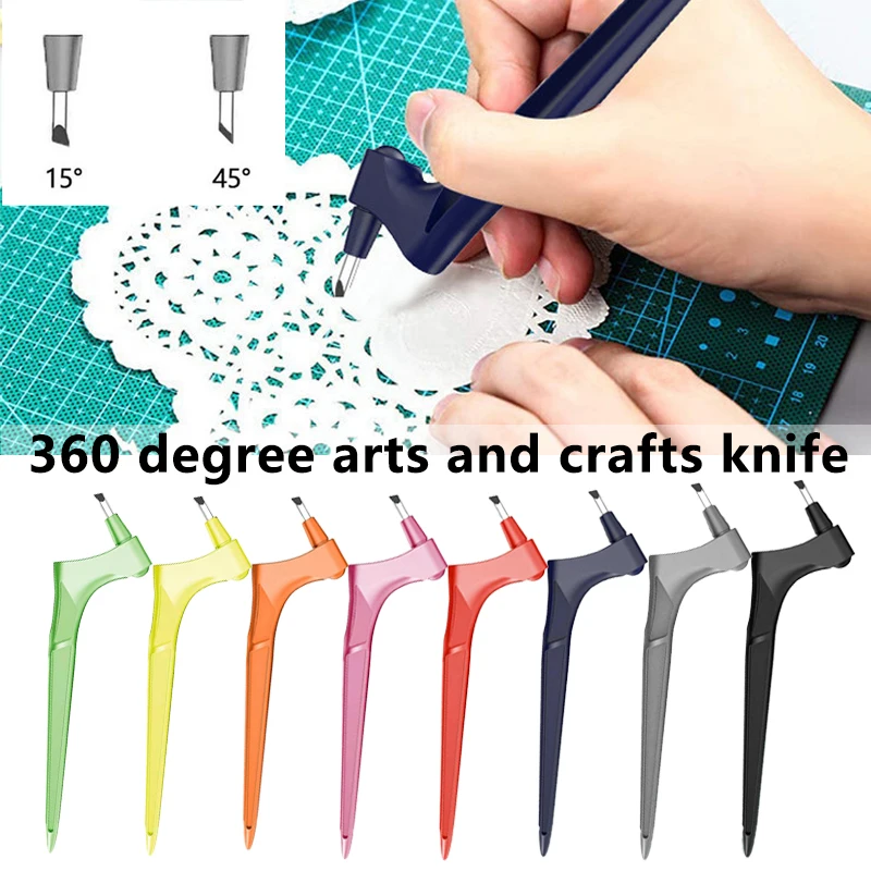 

Вращающееся лезвие из стали 360, режущий инструмент «сделай сам», режущий нож для рукоделия, безопасный резак, нож для бумаги, резак для бумаги из нержавеющей стали
