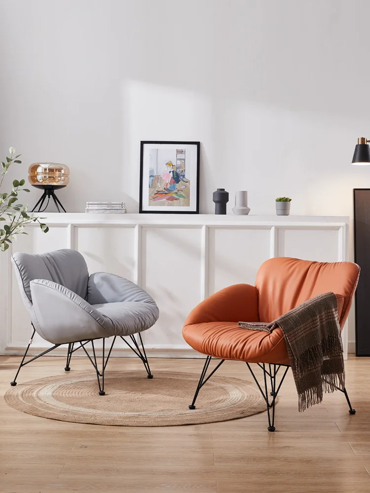 Nordic single sofa living room luxury leather chair lazy ergonomic Design armchair Beauty salon reception furniture soft chairs
Nordic single sofa living room luxury leather chair lazy ergonomic Design armchair Beauty salon reception furniture soft chairs