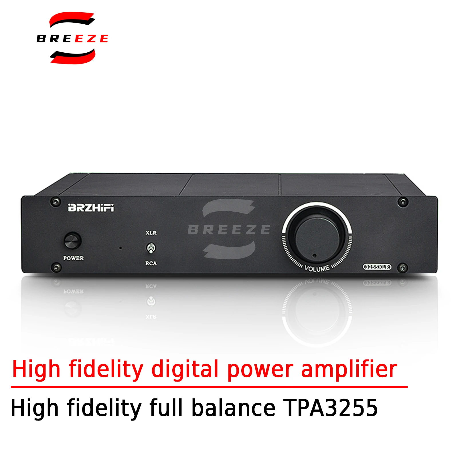 

BREEZE HIFI 300w*2 High Power Fully Balanced TPA3255 Stereo Digital Power Amplifier High Fidelity Ultra Low Distortion