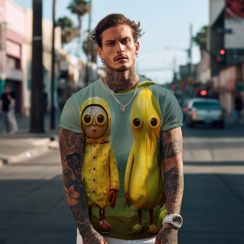 Men's Loose T-shirt Summer Versatile Round Neck Short Sleeved T-shirt Outdoor Sports Casual T-shirt Fashion 3D Printed T-shirt
Men's Loose T-shirt Summer Versatile Round Neck Short Sleeved T-shirt Outdoor Sports Casual T-shirt Fashion 3D Printed T-shirt
