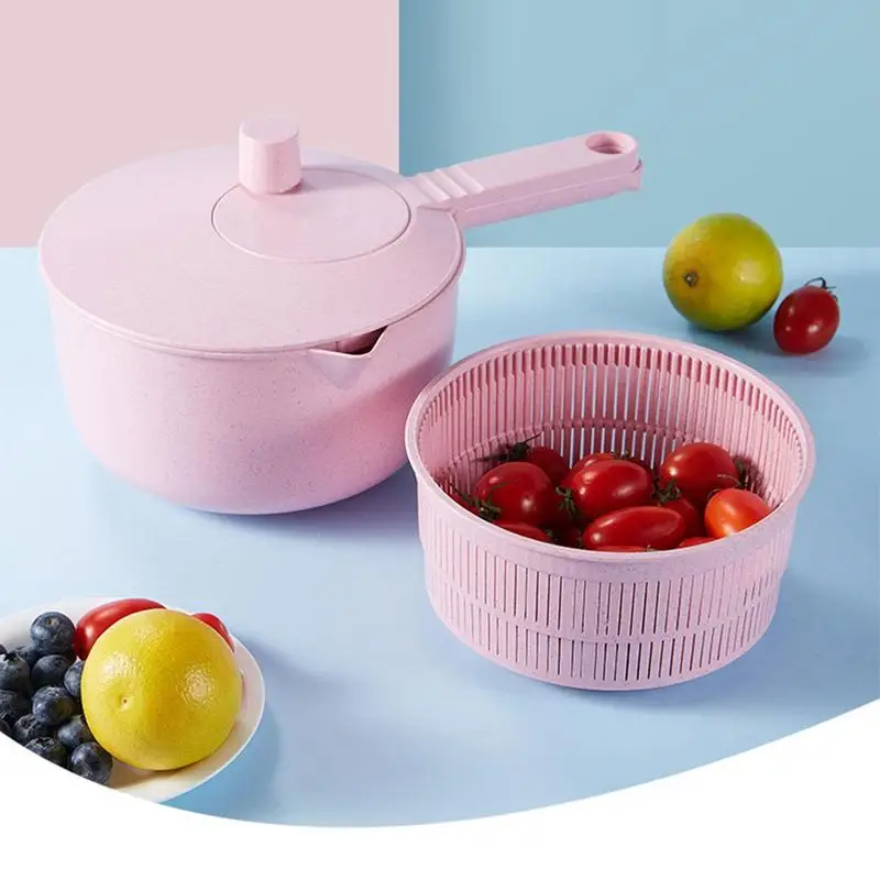 Kitchen Salad Spinner Manual Lettuce Dryer Veggie Washer with Long Handle Home Fruit Bowl Vegetables Colander for Restaurants
Kitchen Salad Spinner Manual Lettuce Dryer Veggie Washer with Long Handle Home Fruit Bowl Vegetables Colander for Restaurants