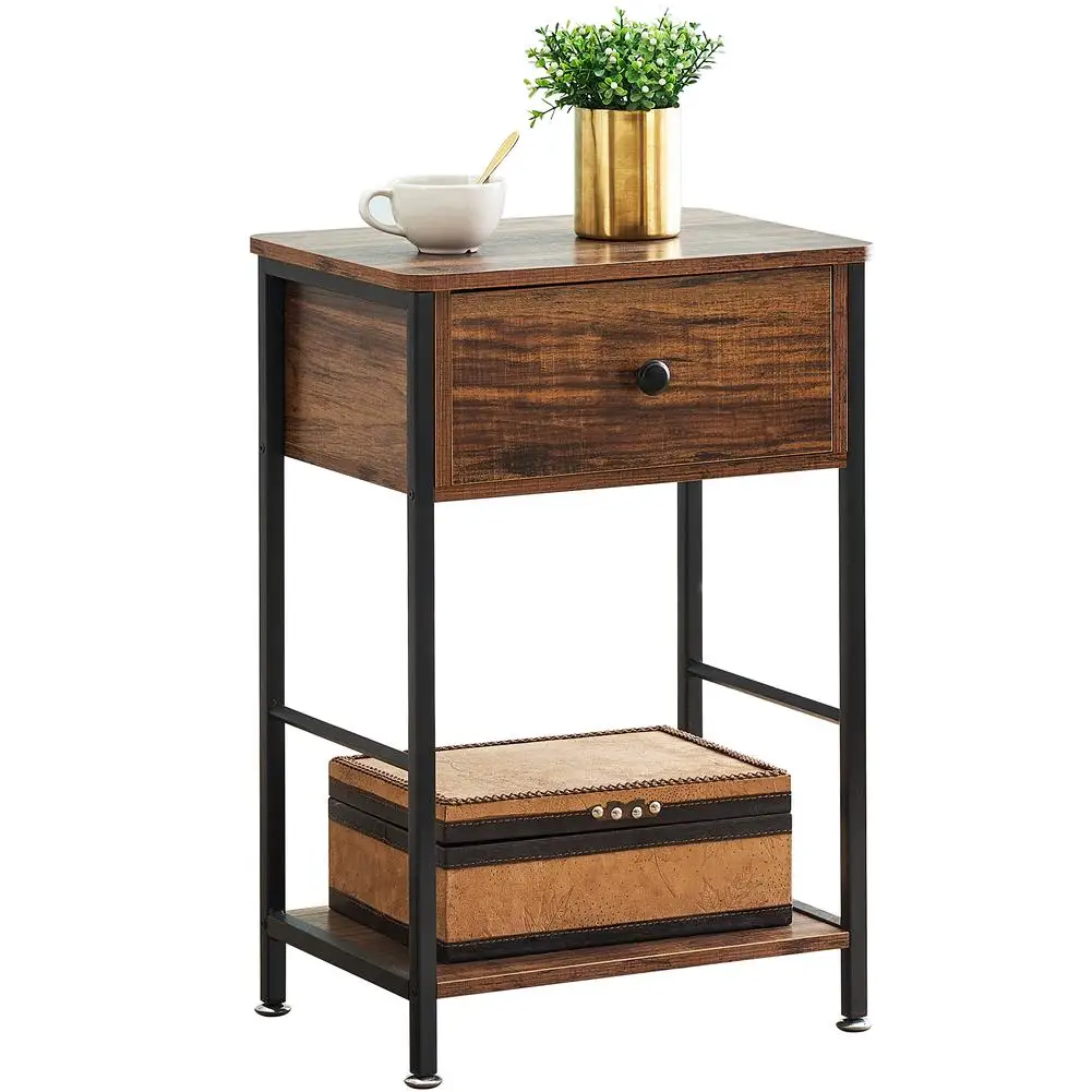 Rustic Brown Nightstand with Drawer and Shelf Wood End Table Side Table Beside Table for Bedroom Living Room College Dorm
Rustic Brown Nightstand with Drawer and Shelf Wood End Table Side Table Beside Table for Bedroom Living Room College Dorm