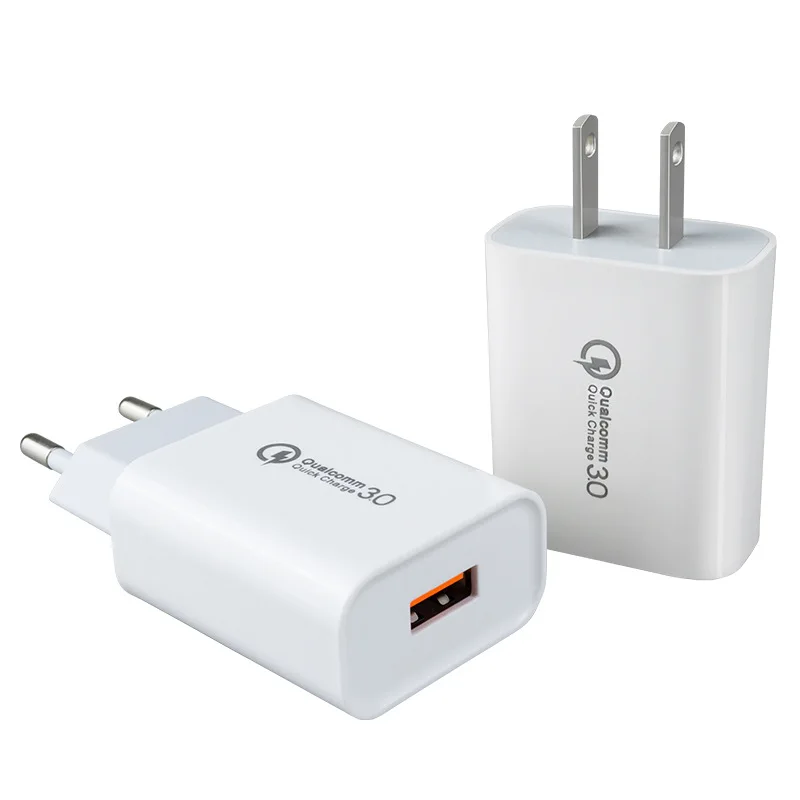 

Qualcomm QC3.0 Fast Charging USB Charger Adapter American and European CE/FCC Certified 18W Single Port