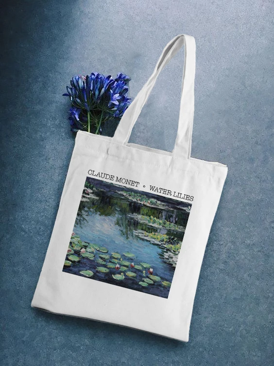 Casual Water Lilies Graphic Printed Canvas Shoulder Bag Female Harajuku New Ulzzang Vintage Large Capacity Shoulder Bags
Casual Water Lilies Graphic Printed Canvas Shoulder Bag Female Harajuku New Ulzzang Vintage Large Capacity Shoulder Bags