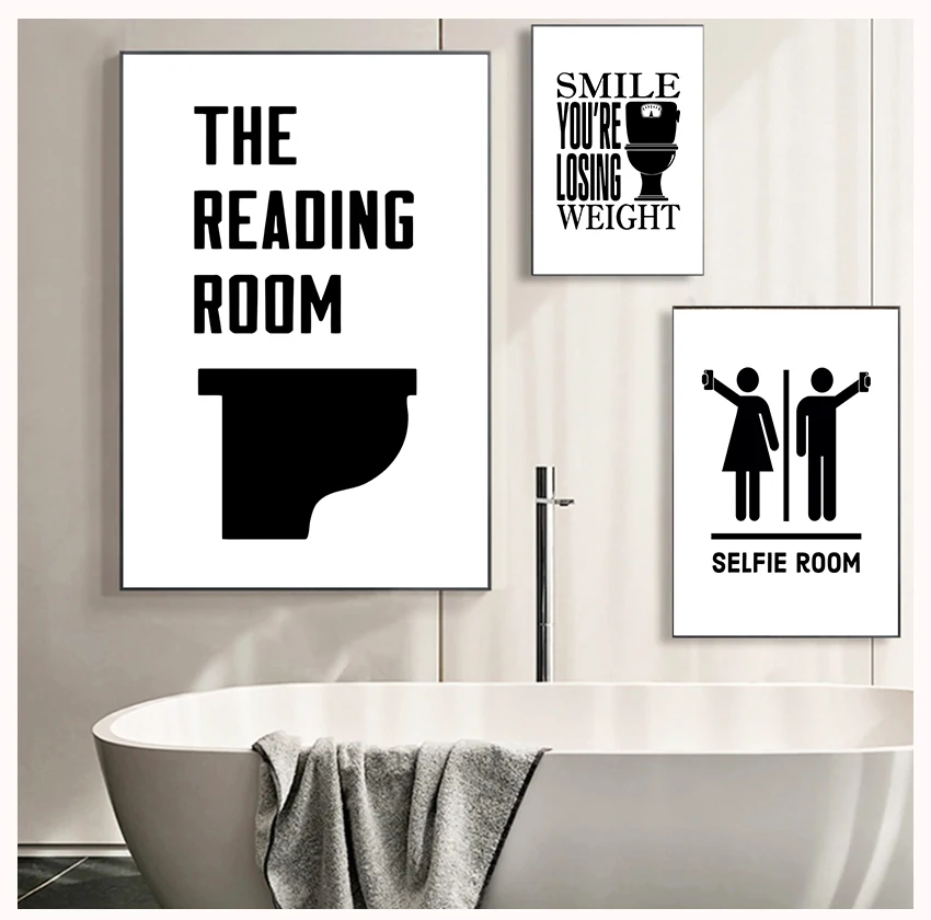 Painting for bathroom modular Art Pictures Home murals wall Decor Funny Toilet Note Quotes &Prints Modern Washroom Canvas
Painting for bathroom modular Art Pictures Home murals wall Decor Funny Toilet Note Quotes &Prints Modern Washroom Canvas