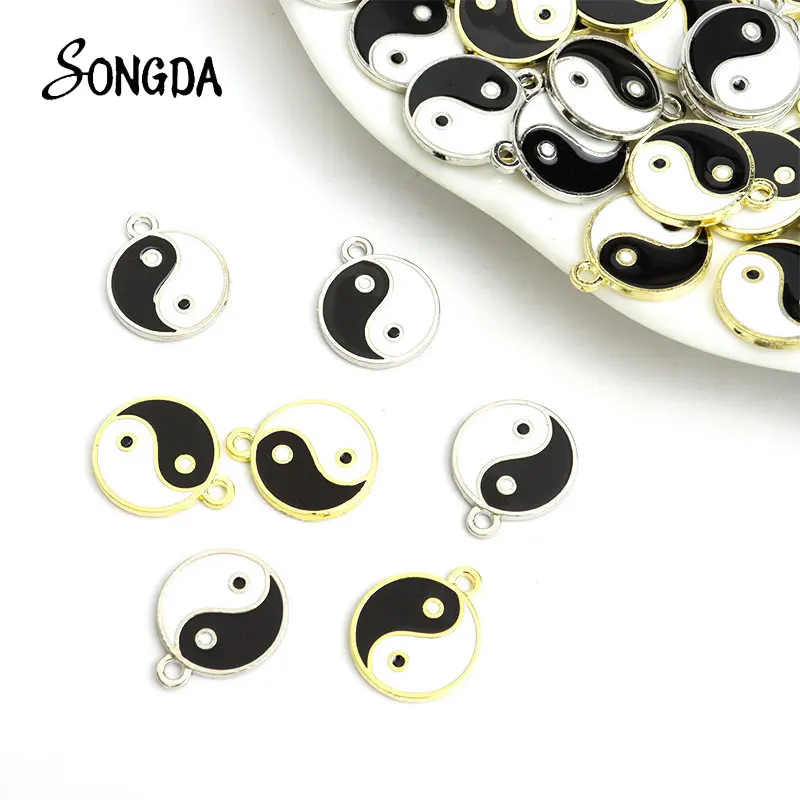 10pcs Enamel Drop Oil Yin Yang Bagua Pendant Charms Tai Chi Alloy Charms for DIY Necklace Earrings Making Findings Accessories
10pcs Enamel Drop Oil Yin Yang Bagua Pendant Charms Tai Chi Alloy Charms for DIY Necklace Earrings Making Findings Accessories