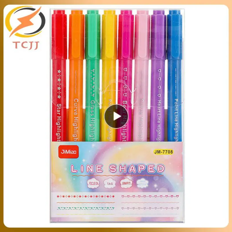 Multifunctional Fluorescent Pen Double Head Design Colorful Double Pointed Pen Writing Instrument Colored Curve Pen
Multifunctional Fluorescent Pen Double Head Design Colorful Double Pointed Pen Writing Instrument Colored Curve Pen