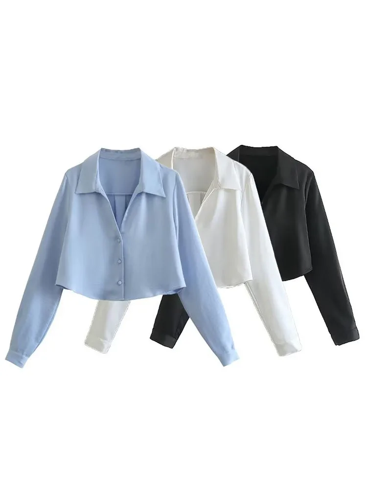 Блузка женская с коротким атласным рукавом, модный длинный текстурный винтажный Топ на пуговицах, шикарная рубашка, весна 2023
Блузка женская с коротким атласным рукавом, модный длинный текстурный винтажный Топ на пуговицах, шикарная рубашка, весна 2023