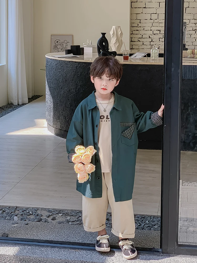 2022 Children's Trench Coat Boys' Coat Spring and Autumn Clothing 2022 New Baby Korean Mid-Length Boys' Autumn Handsome Top
2022 Children's Trench Coat Boys' Coat Spring and Autumn Clothing 2022 New Baby Korean Mid-Length Boys' Autumn Handsome Top