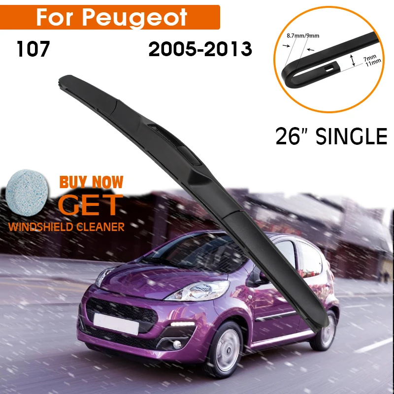Car Wiper Blade For Peugeot 107 2005-2013 Windshield Rubber Silicon Refill Front Window Wiper 26"Single LHD RHD Auto Accessories
Car Wiper Blade For Peugeot 107 2005-2013 Windshield Rubber Silicon Refill Front Window Wiper 26"Single LHD RHD Auto Accessories