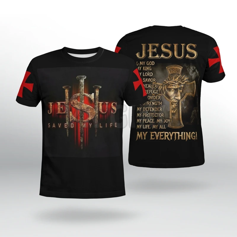 2022 Summer Fashion Men t shirt Jesus Cross 3D All Over Printed T Shirts Tee Tops shirts Unisex Tshirt
2022 Summer Fashion Men t shirt Jesus Cross 3D All Over Printed T Shirts Tee Tops shirts Unisex Tshirt