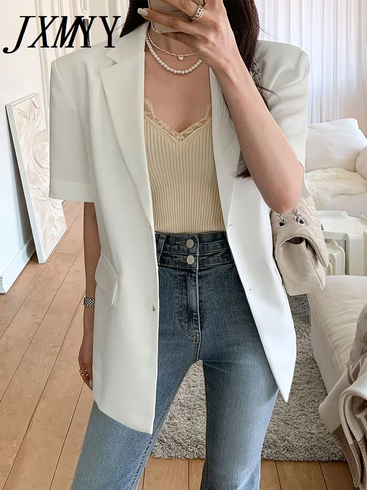 JXMYY 2023 Spring/Summer New Elegant Temperament Fashion Casual Solid Short Sleeve Suit Small Coat Women's Wear
JXMYY 2023 Spring/Summer New Elegant Temperament Fashion Casual Solid Short Sleeve Suit Small Coat Women's Wear