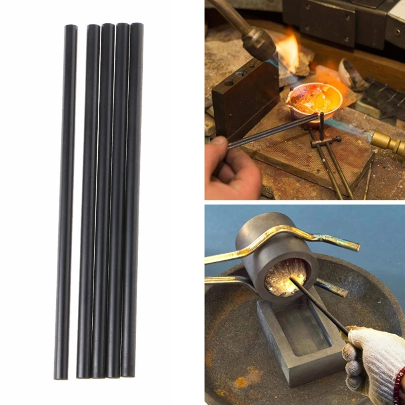 

5.9" Graphite Crucible Stir Bar Rod Long Carbon Stirring Sticks for Crucible Melting Casting Refining Gold Silver Copper