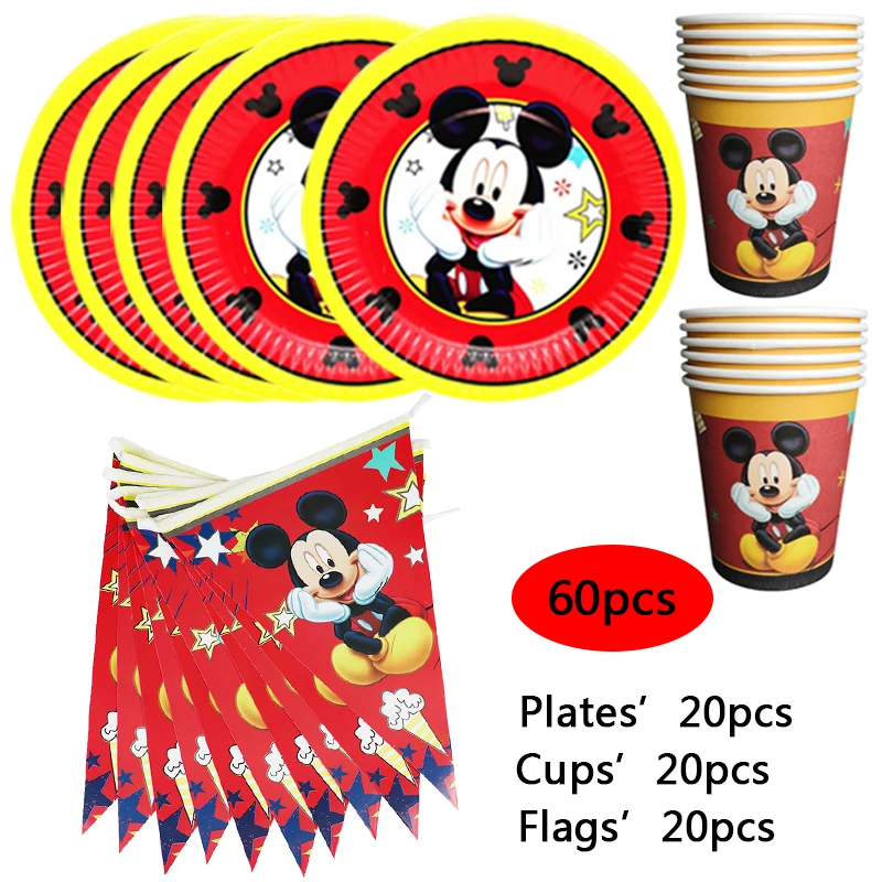 Celebrate Children's Day Party Mickey Mouse Theme Party Decorations Flags Red Mickey Mouse Party Supplies Paper Cup Plates 60pcs
Celebrate Children's Day Party Mickey Mouse Theme Party Decorations Flags Red Mickey Mouse Party Supplies Paper Cup Plates 60pcs