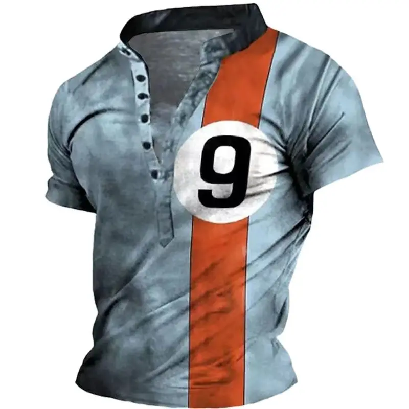 Retro Men's T Shirt Cotton 3d Print American Tee Racing No. 9 Vintage Tops Oversized T-shirt Summer Short Sleeve Men's Clothing
Retro Men's T Shirt Cotton 3d Print American Tee Racing No. 9 Vintage Tops Oversized T-shirt Summer Short Sleeve Men's Clothing